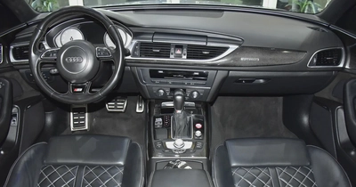 ORIGINAL PAINT ( صبغ وكاله ) Audi S6 V8 TFSi ( 2016 Model ) in Silver Color GCC Specs-10
