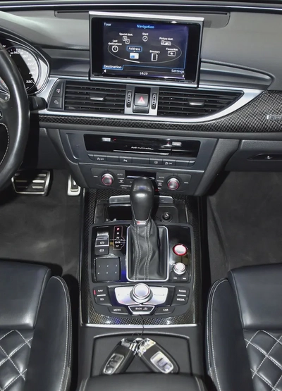 ORIGINAL PAINT ( صبغ وكاله ) Audi S6 V8 TFSi ( 2016 Model ) in Silver Color GCC Specs-15