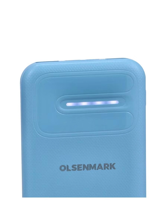 Olsenmark OMPB1820 Power Bank- 10000mAh Quick charge Battery | Indicator Light | 2 USB Ports | Quick Charge DC 5V/2.1A | Ideal for Smart Phones, Cameras, Mp4, Tablet, Smart Watches & More