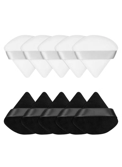 ORiTi 10 Pieces Pure Powder Puff Face Triangle Soft Makeup for Loose Powder Mineral-0