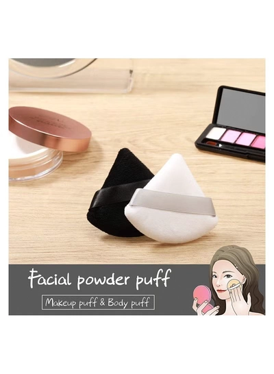 ORiTi 10 Pieces Pure Powder Puff Face Triangle Soft Makeup for Loose Powder Mineral-4