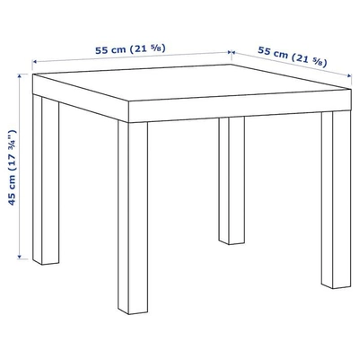IKEA LACK Side Table, White, 55x55 cm -4