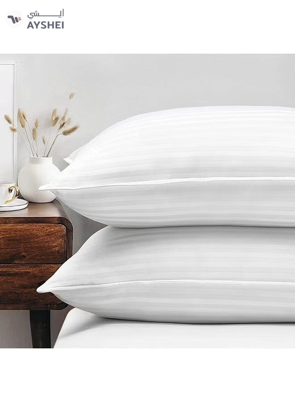 Eworld 2 Pack Polyfiber Bed Pillows for Sleeping- Ultra Soft Breathable Down Alternative Pillows