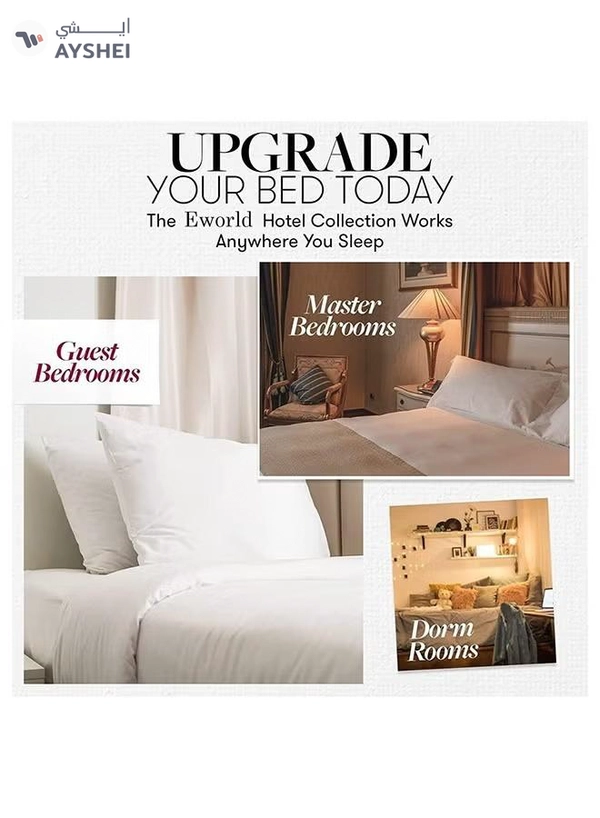 Eworld 2 Pack Polyfiber Bed Pillows for Sleeping- Ultra Soft Breathable Down Alternative Pillows