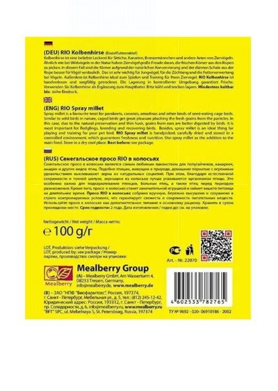 RIO Spray Millet Natural Treat For All Birds 100g x 3-2