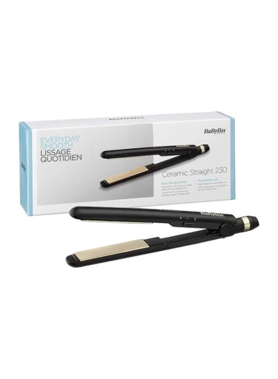 BaByliss Ceramic Hair Straightener 25mm Straightening And Multiple Heat Settings Up To 230°c Temperature With Fast Heat-up Time Ready To Use In 30 Seconds With Salon-quality Results Black-0
