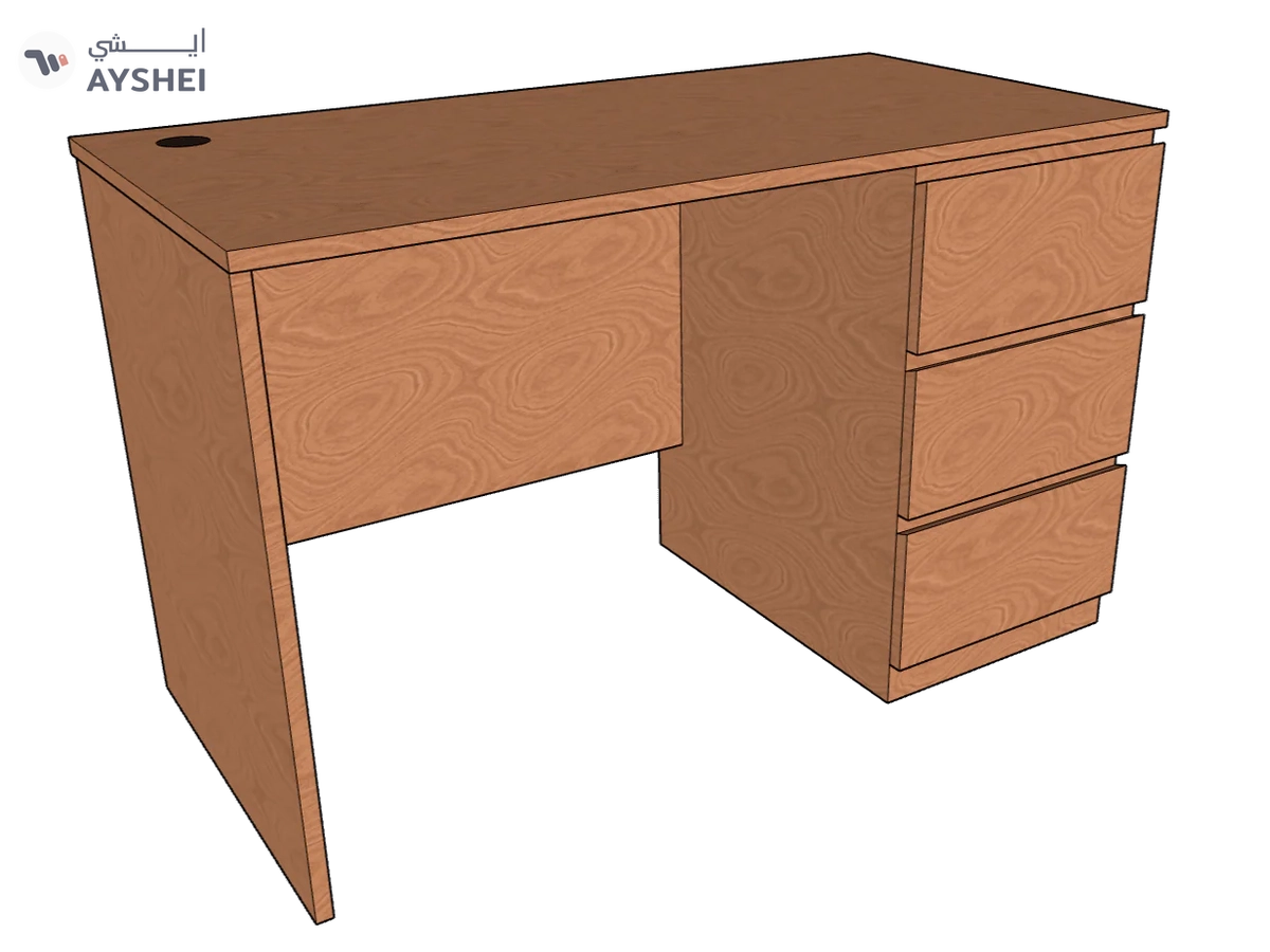STUD Desk with 3 drawers-1-1