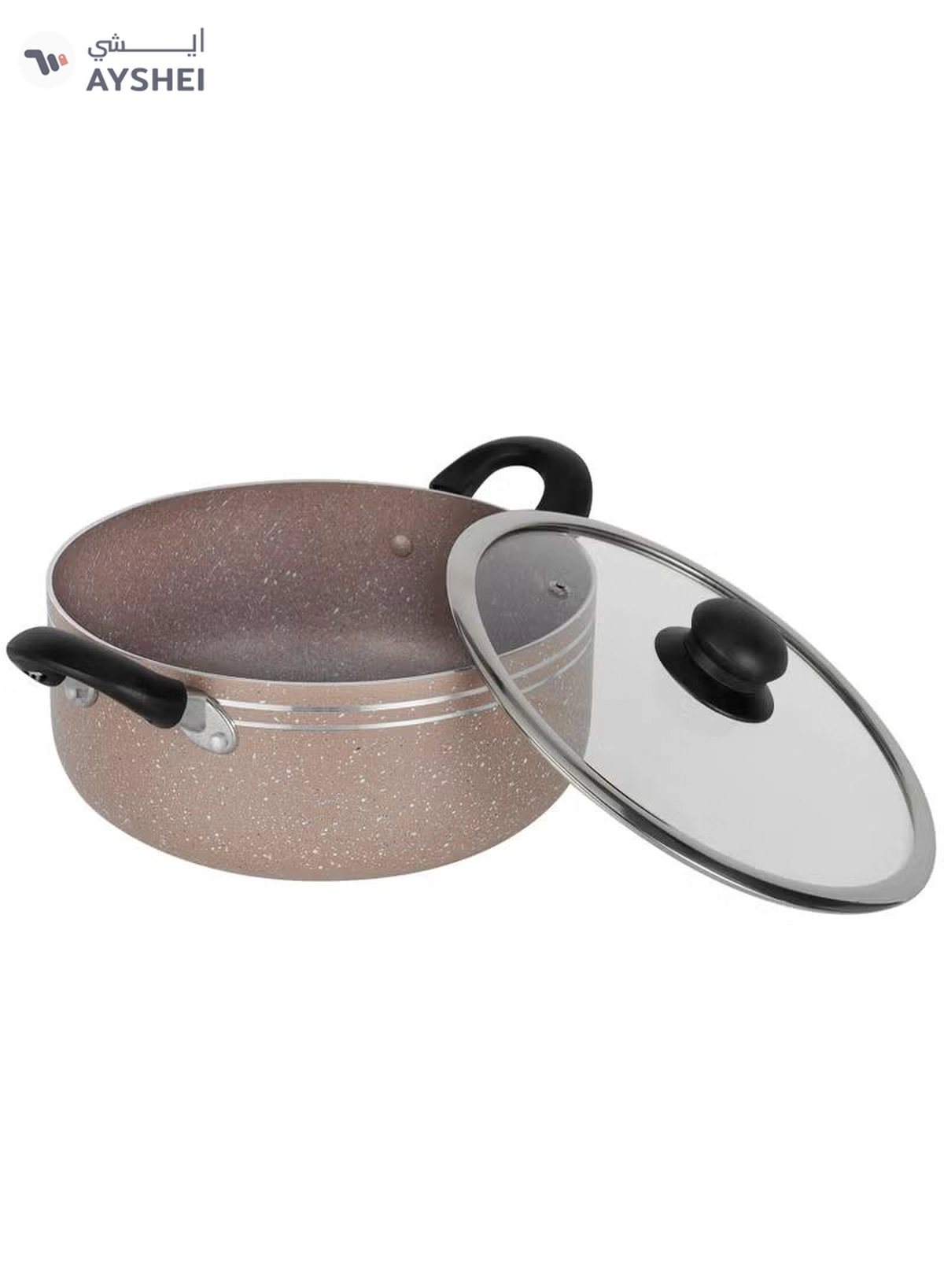 DELCASA 10 Pcs nonstick Aluminum Cookware Set Durable Marble Coating Non Stick Pots-2-2