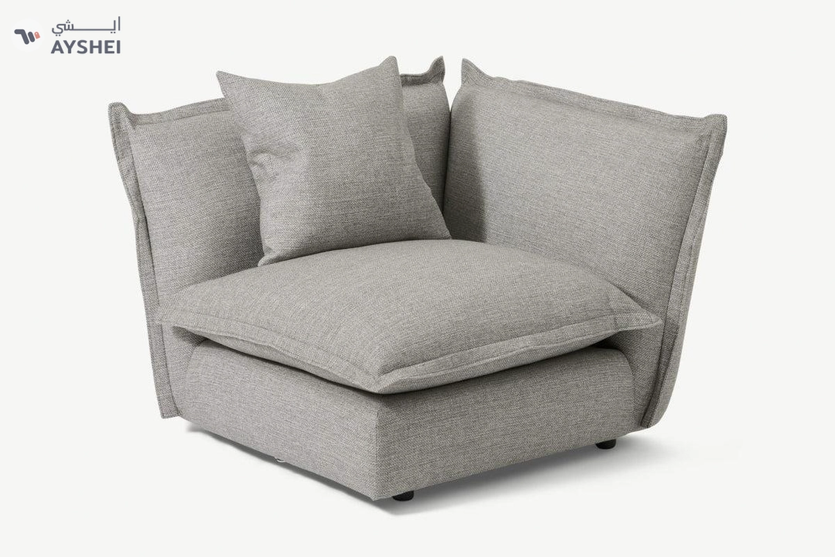 Fernsby Modular Sofa, Silver Grey-4-4
