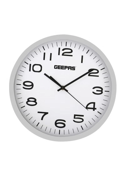 GEEPAS Wall Clock Round Decorative color Frame Clock for Living Room, Bedroom, Kitchen | Large Dial, Light weight| Electro Plating Effect| GWC26016-0