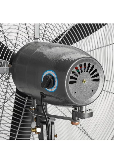 GEEPAS 24" Industrial Pedestal Fan | Pedestal Fan With Industrial Strength And 3 Metal Blade For Strong Wind, 3-Speed Levels| High Performance 160W Motor For High Speed Wind| Ideal For Home 160 W GF21197 Silver-6