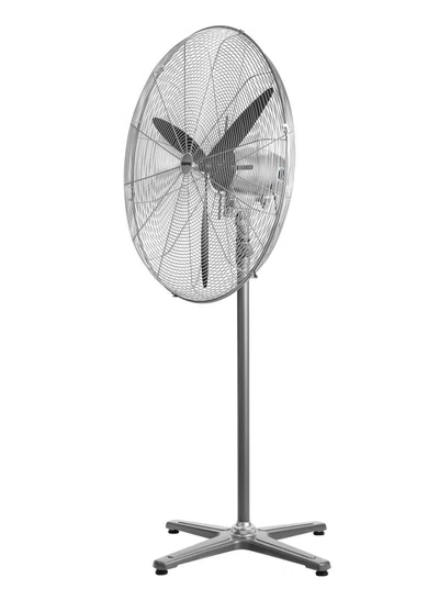 GEEPAS 24" Industrial Pedestal Fan | Pedestal Fan With Industrial Strength And 3 Metal Blade For Strong Wind, 3-Speed Levels| High Performance 160W Motor For High Speed Wind| Ideal For Home 160 W GF21197 Silver-4