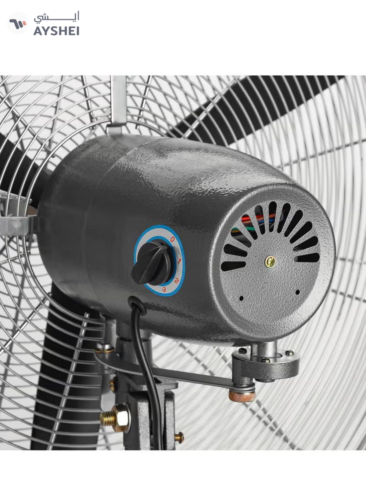 GEEPAS 24" Industrial Pedestal Fan | Pedestal Fan With Industrial Strength And 3 Metal Blade For Strong Wind, 3-Speed Levels| High Performance 160W Motor For High Speed Wind| Ideal For Home 160 W GF21197 Silver-6-6