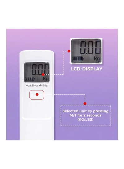 PARAJOHN Battery Free Luggage Scale White-5