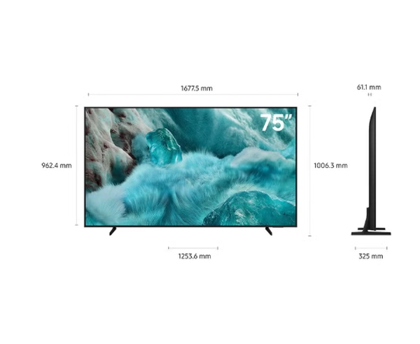 Samsung 75 Inch QLED TV, Q7F, 4K, Q4 AI Processor, 100% Color Volume with Quantum Dot, Knox Security, Endless Free Content, Vision AI Smart TV, QA75Q7FA (2025 - International Version) Q7F BLACK