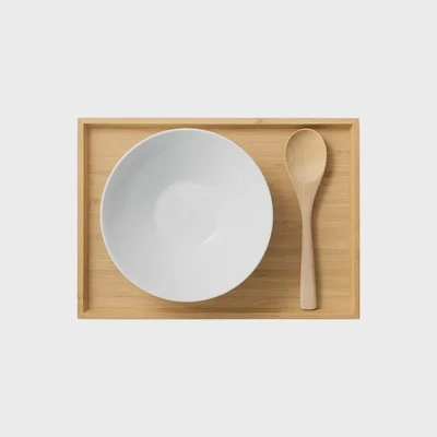 Natural OSTBIT Bamboo Tray - 20x28 cm-2