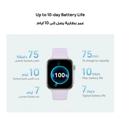 HUAWEI Watch FIT4 Smart Watch, 1.82” Display, 100+ Sports modes, Fitness and Sleep Tracker, Heart Rate Monitor, Emotional Wellbeing Assistant, up to 10-Day Battery Life, iOS & Android White-3