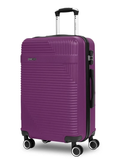 PARAJOHN Medium 24-Inch ABS Lightweight Hardshell Luggage Trolley | carrying 20kg 4-Wheel Spinner Suitcase Purple-0