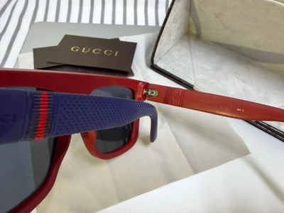 Gucci Red Frame Sunglasses with Case and authenticity card –Gucci GG 1116/S (Color Code: M1SBN)-4