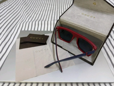 Gucci Red Frame Sunglasses with Case and authenticity card –Gucci GG 1116/S (Color Code: M1SBN)-0