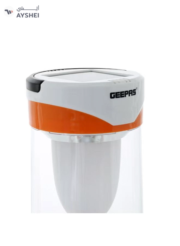 GEEPAS Rechargeable Solar LED Emergency Lantern - Multi-Functional Camping Emergency Lantern | Solar Lantern, 25 Hours Working| Perfect for Power Outages Assorted 24.6cm