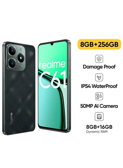 Realme C61 Dual SIM Dark Green 8GB RAM 256GB 4G - Middle East Version-0