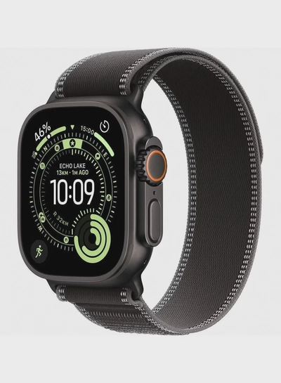 Apple Watch Ultra 3 GPS + Cellular 49mm (TDRA Version) Black Titanium Case With Black/Charcoal Trail Loop - S/M-0