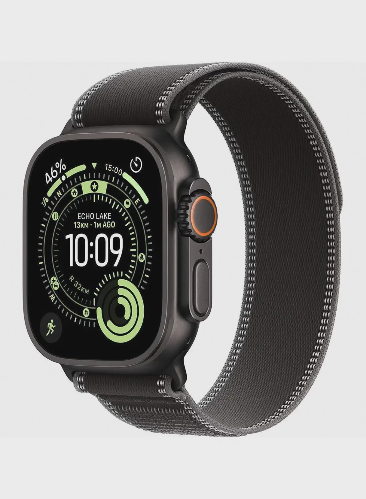 Apple Watch Ultra 3 GPS + Cellular 49mm (TDRA Version) Black Titanium Case With Black/Charcoal Trail Loop - S/M-0-0