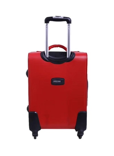 PARAJOHN Softside 3 Piece Luggage Trolley Set Red-3