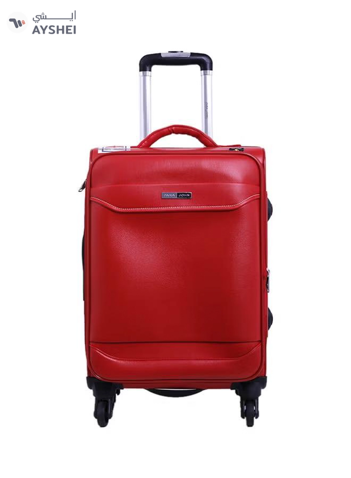 PARAJOHN Softside 3 Piece Luggage Trolley Set Red-2-2