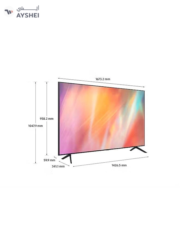 Samsung 75-Inch 4K Smart TV 75AU7000UXUM Black