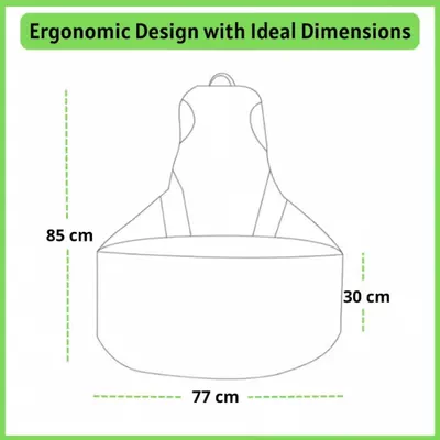 Premium Filled Gaming Bean Bag Chair – High-Back Quilted Seat, Side Pockets, Headphone Hanger & Water-Repellent Fabric – Ergonomic Support for Gaming, Lounge & Movie Nights-1