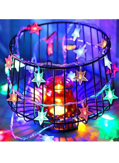 Yuwell Crystal Star String Light Ramadan Light RGB 50 Meter 3 Pin Cord 22V Led Light For Ramadan Decoration 8 Different Modes Decoration Light For Home Indoor And Outdoor Decoration-0