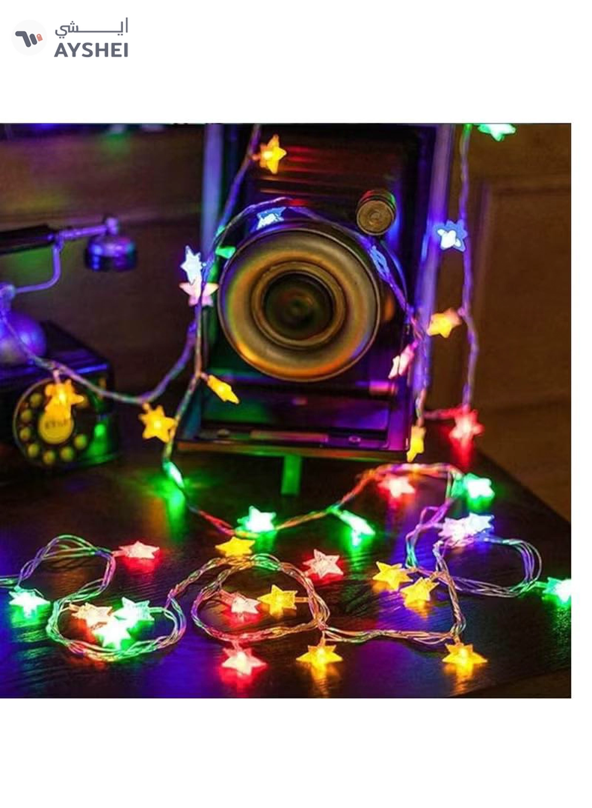Yuwell Crystal Star String Light Ramadan Light RGB 50 Meter 3 Pin Cord 22V Led Light For Ramadan Decoration 8 Different Modes Decoration Light For Home Indoor And Outdoor Decoration-3-3