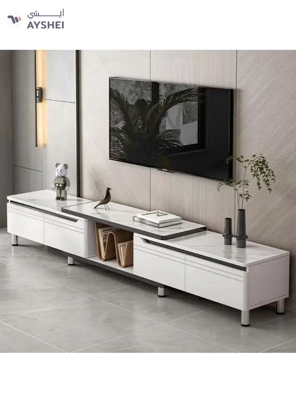 DubaiGallery Living Room Modern Shelf Storage Cabinet Table