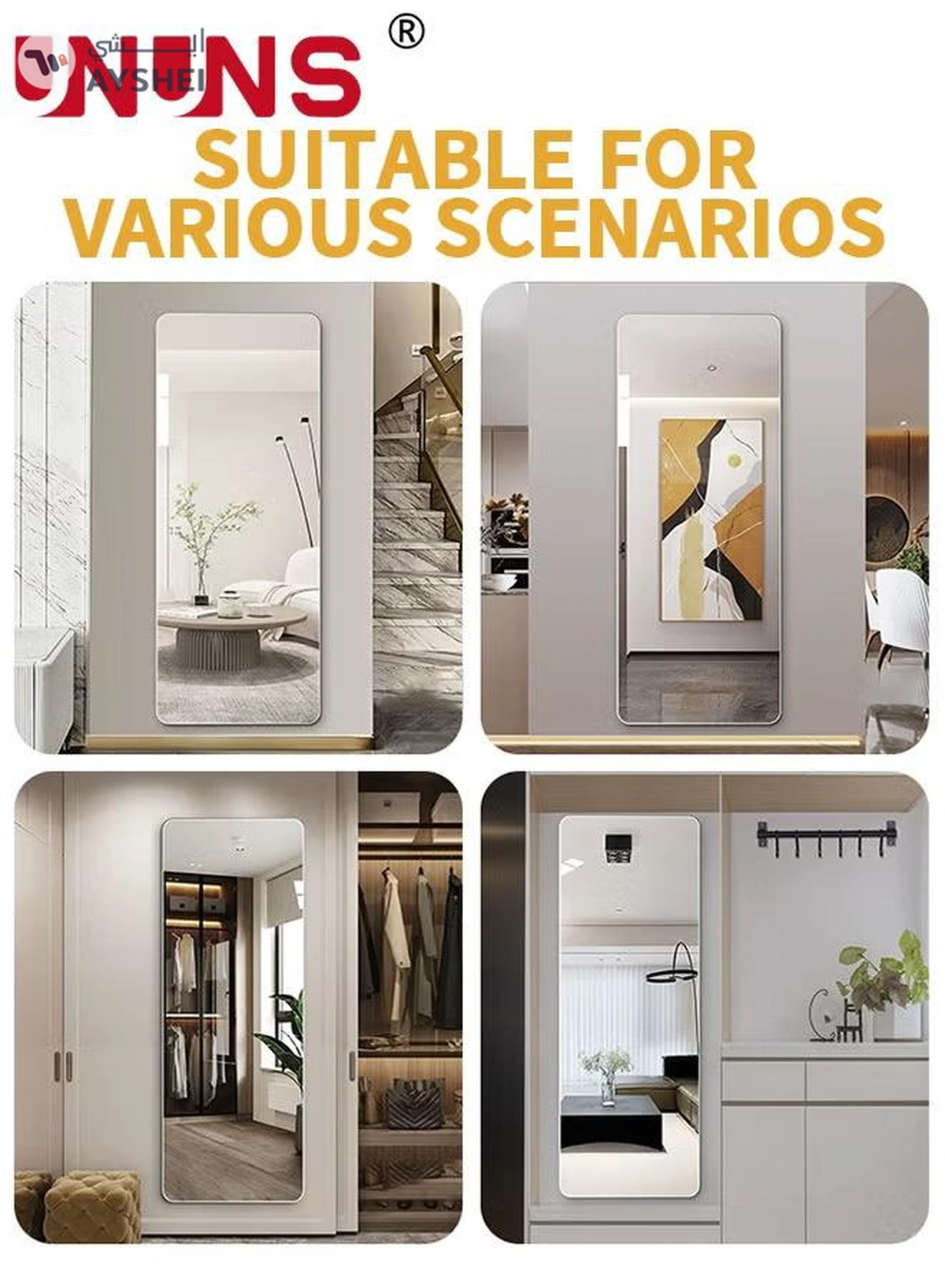 UNUNS Full Length Wall Mirror,Non-Breakable 3D Acrylic 30x100cm Wall Sticker Tiles,Full Body Mirror Tiles For Bedroom,Home Gym,Home Wall Decor-1-1