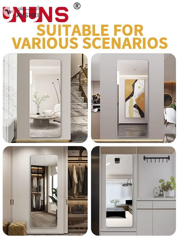 UNUNS Full Length Wall Mirror,Non-Breakable 3D Acrylic 30x100cm Wall Sticker Tiles,Full Body Mirror Tiles For Bedroom,Home Gym,Home Wall Decor
