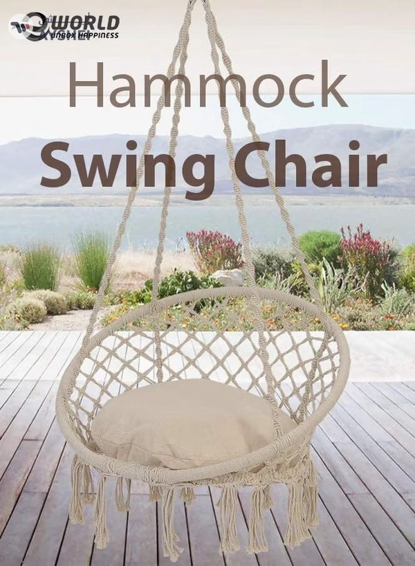 Eworld Hanging Hammock Swing Chair for Indoor and Outdoor Patio with Adjustable Height