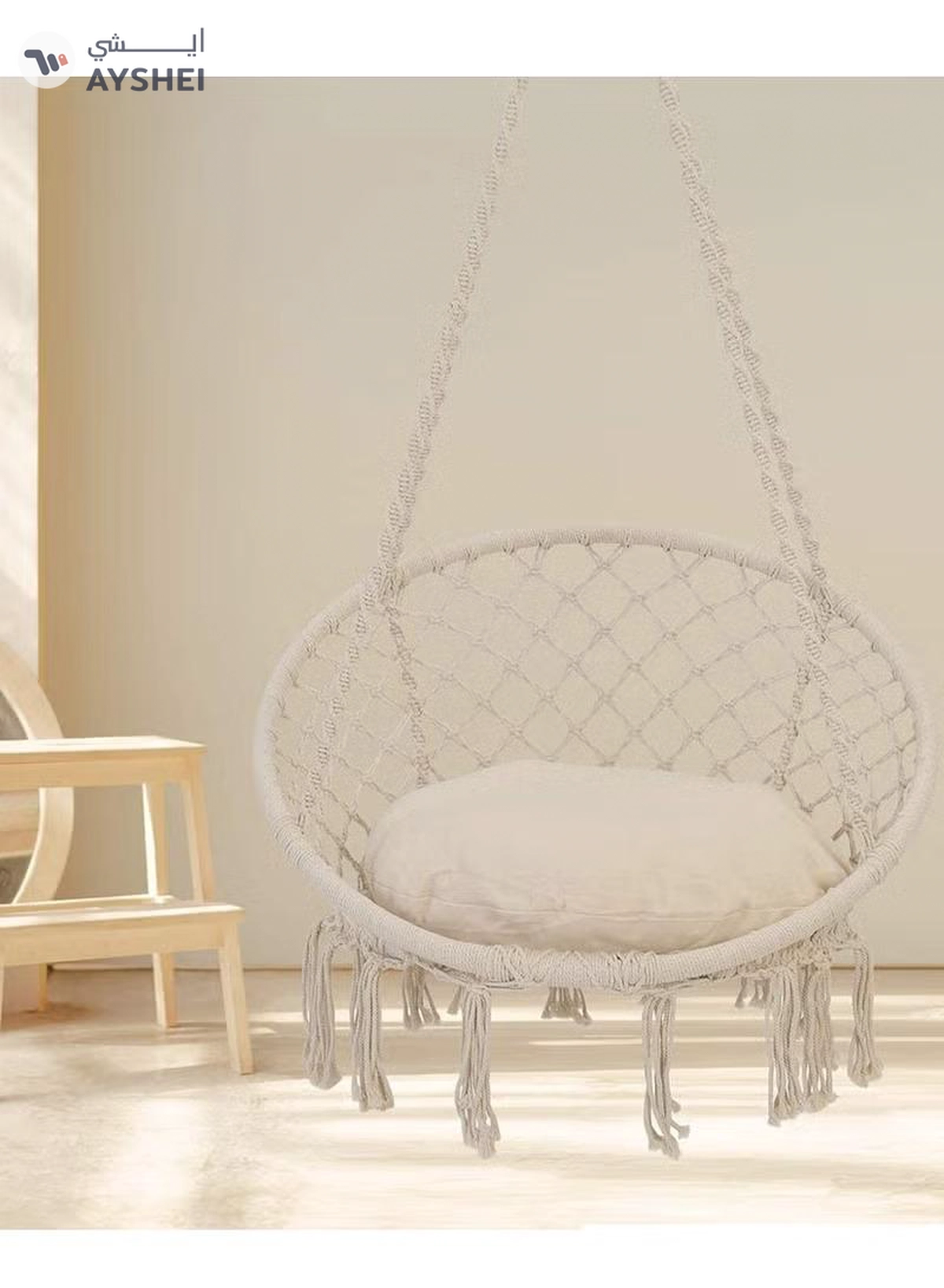 Eworld Hanging Hammock Swing Chair for Indoor and Outdoor Patio with Adjustable Height-2-2