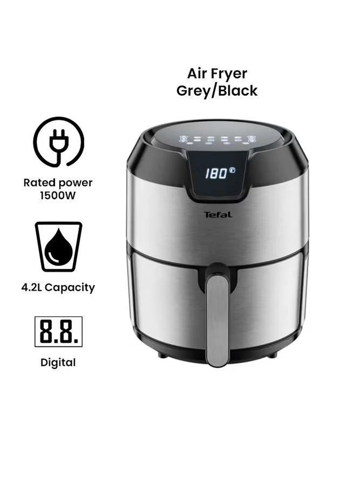 Tefal Easy Fry Deluxe 4.2 L 1500 W EY401D27 Grey/Black-5-5