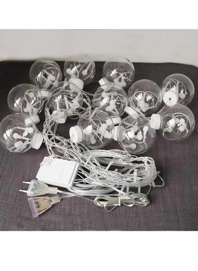 Yuwell Pack Of 12 Pcs Curtain Wish Ball String Lights For Home Decor-4