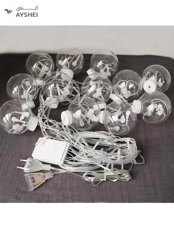 Yuwell Pack Of 12 Pcs Curtain Wish Ball String Lights For Home Decor