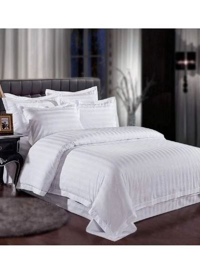 Eworld 6 Piece Premium Duvet All Season Comforter set Quilt Bedding, Microfibre Super Soft Insert-1