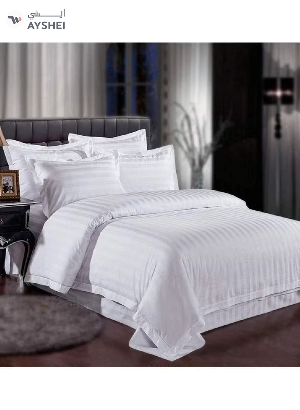 Eworld 6 Piece Premium Duvet All Season Comforter set Quilt Bedding, Microfibre Super Soft Insert-1-1
