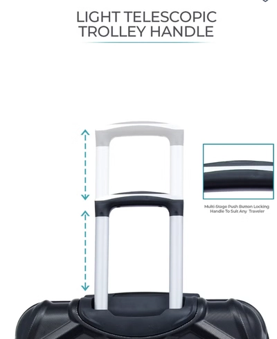 PARAJOHN Hard Case Luggage Trolley for Unisex ABS Lightweight Travel Bag 4 Double Wheeled Suitcase-1