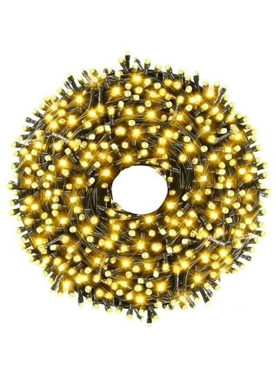 Yuwell 14 Meter 200 LED String Lights Decoration Lights Warm White Light 8 Modes Led Light Black Wire For Home Decorations Ramadan Lights Indoor & Outdoor Decoration Ramadan Decoration Light Diwali Lights Curtain Lights With 3-Pin UK Plug-0