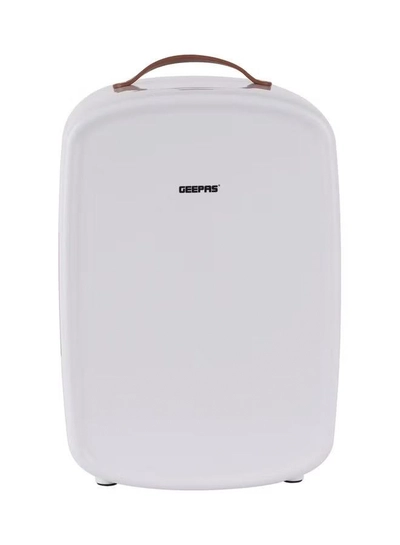 GEEPAS Mini Refrigerator Ideal for Home and Car With Semiconductor Direct Cooling AC/DC Working| Easy to Carry Perfect for Camping, and Picnic 2 Year Warranty 10 L 10 L GRF63052 White,Gold-0