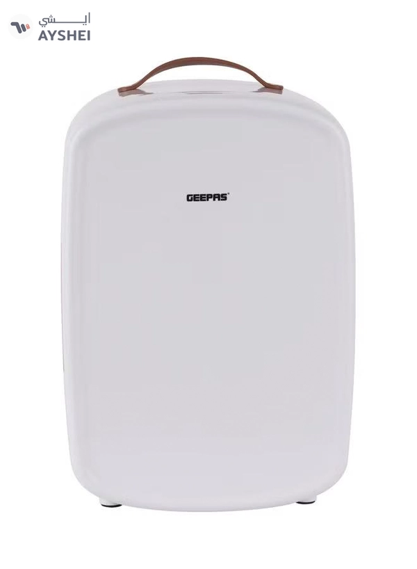 GEEPAS Mini Refrigerator Ideal for Home and Car With Semiconductor Direct Cooling AC/DC Working| Easy to Carry Perfect for Camping, and Picnic 2 Year Warranty 10 L 10 L GRF63052 White,Gold