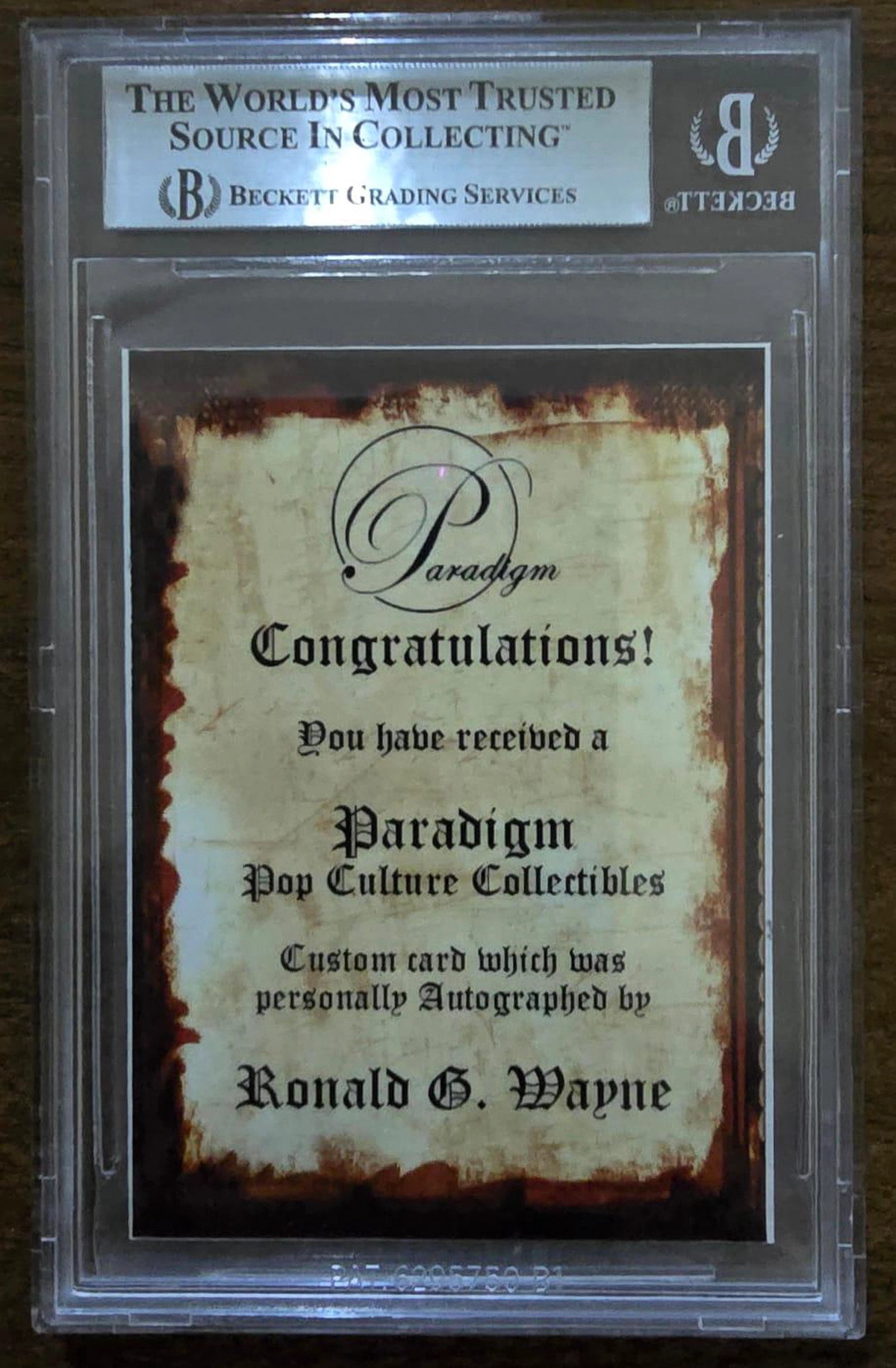 Ronald Wayne, Apple Founder Sign. Card Hand Pen Beckett