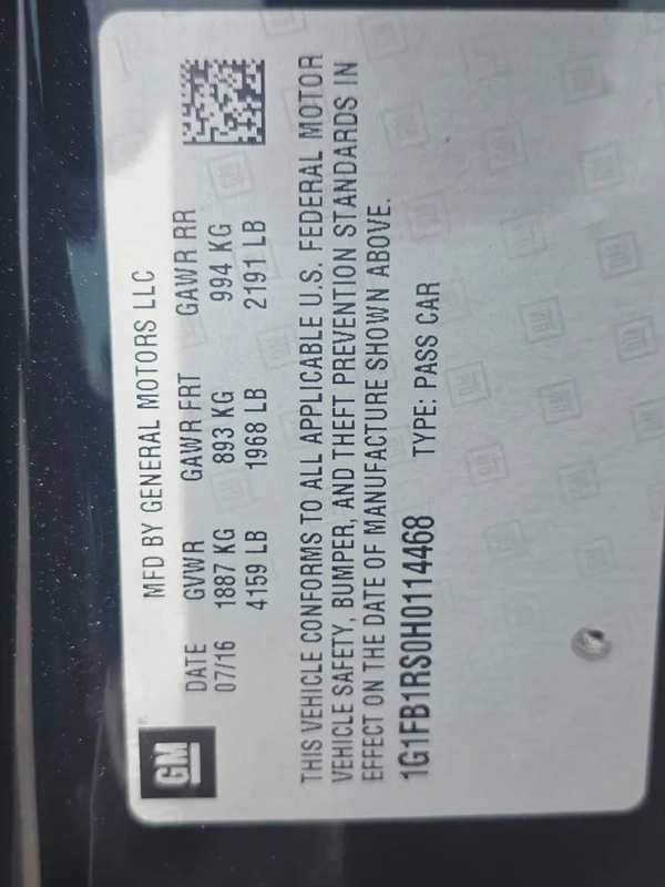 Chevrolet Camaro 2017, American Specs